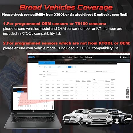 XTOOL TP150 TPMS Programming Tool, 2025 TPMS Relearn Tool, Activate/Relearn All Known TPMS Sensors, Program XTOOL TS100 Sensors (315/ 433MHz), TPMS Reset/Diagnosis