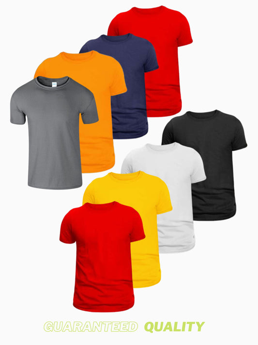 Multi Pack of 2 & 4 T Shirt 8 Colors 100% Cotton By Traders Inn